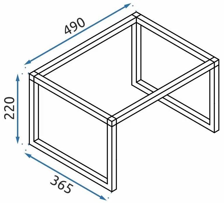 Chiuvetă din conglomerat GOYA 50cm + Cadru