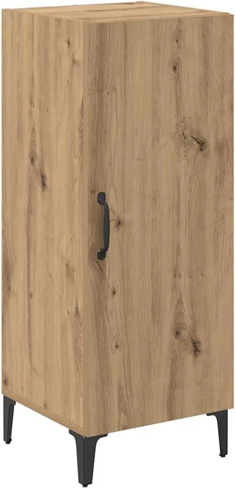 vidaXL Bufet Stejar Artizanal 34,5 x 34 x 90 cm Lemn compozit