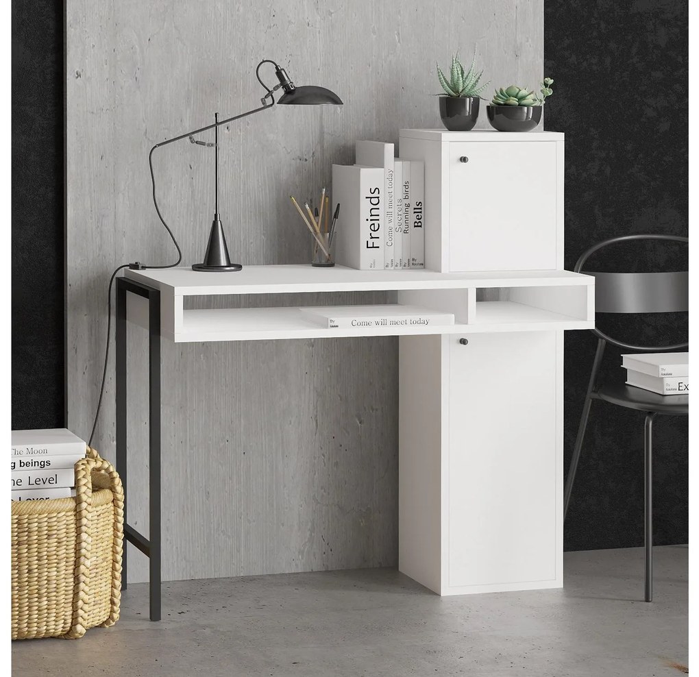 Masă PC Lord (Alb + Negru). 1088430