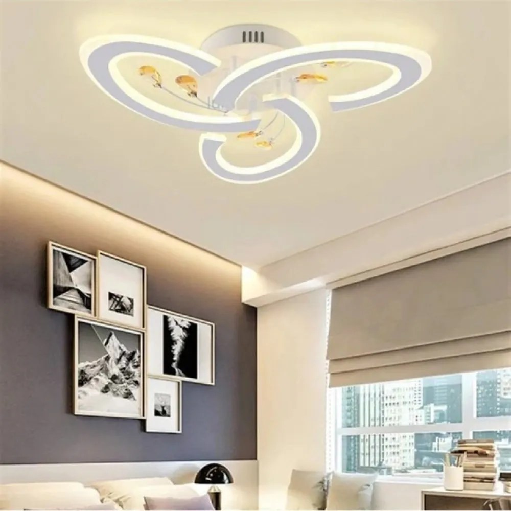 Lustra LED Cu Telecomanda, Lumina Rece, Calda si neutra cu Intensitate Reglabila Elit's Esnk53-3r, 108w