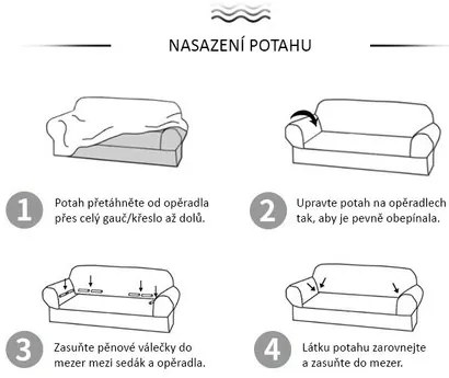 Husă multielastică canapea 4Home Nature, 145 -185 cm, 145 - 185 cm