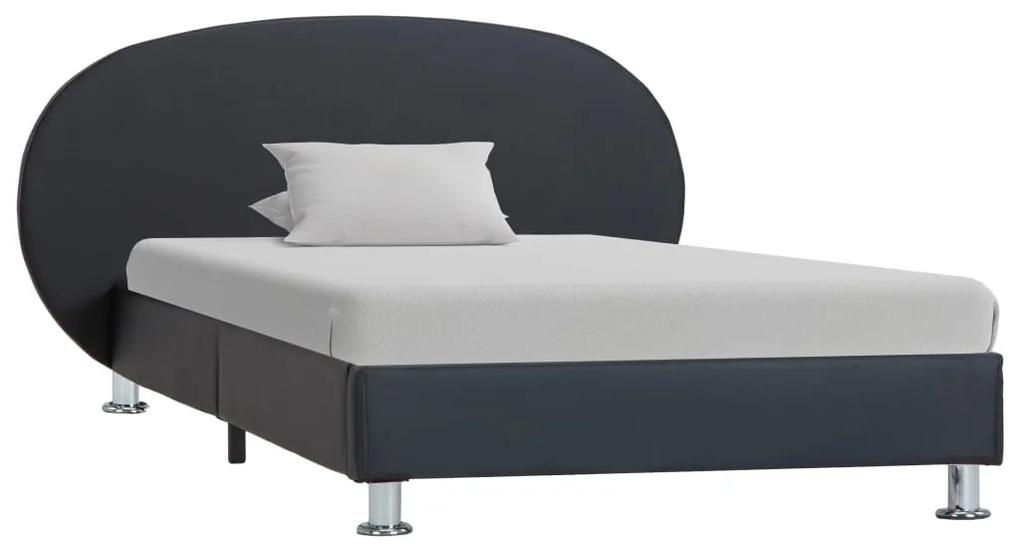 285402 vidaXL Cadru de pat, negru, 90 x 200 cm, piele ecologică