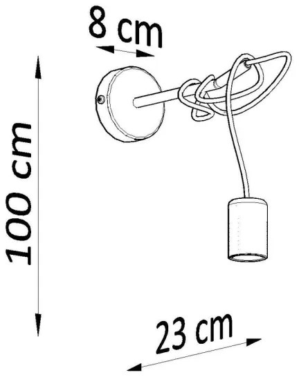 Aplică perete EDISON 1xE27/60W/230V negru