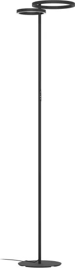 Eglo 901974 - Lampă de podea LED reglabilă CASTELPOTO LED/16W/230V + LED/12W neagră