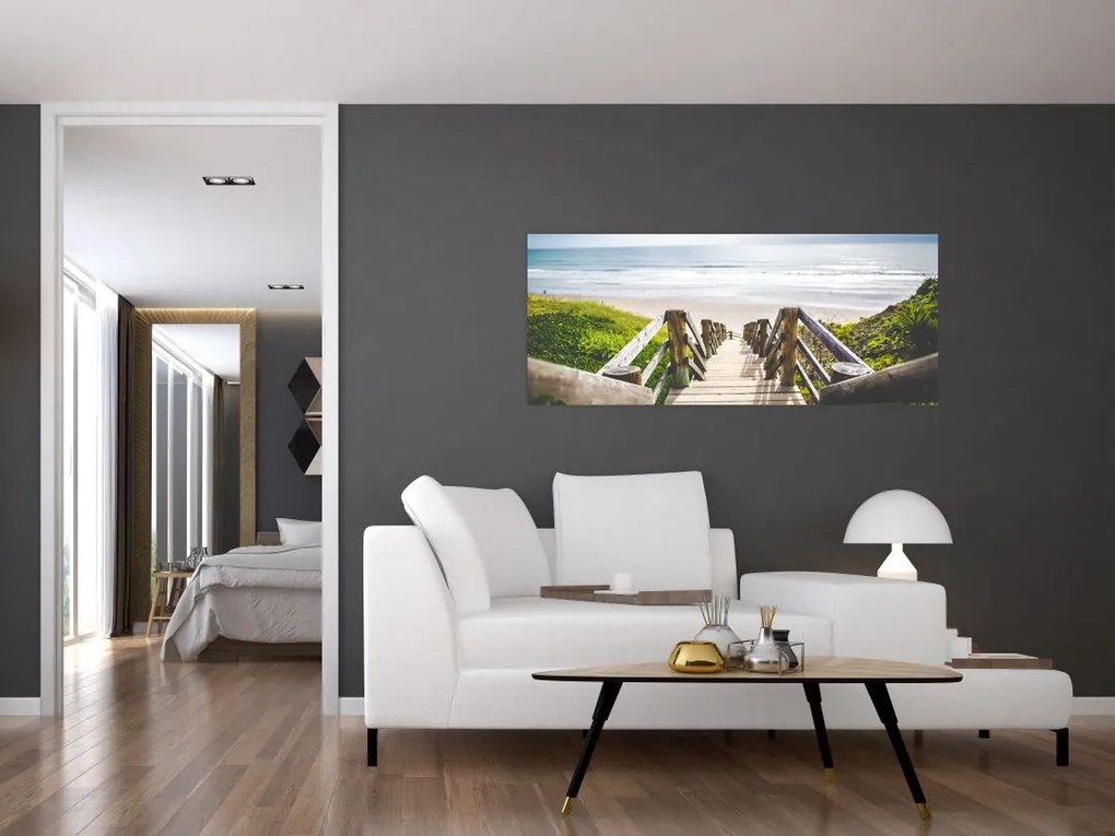 Tablou - Intare pe plaja (120x50 cm)