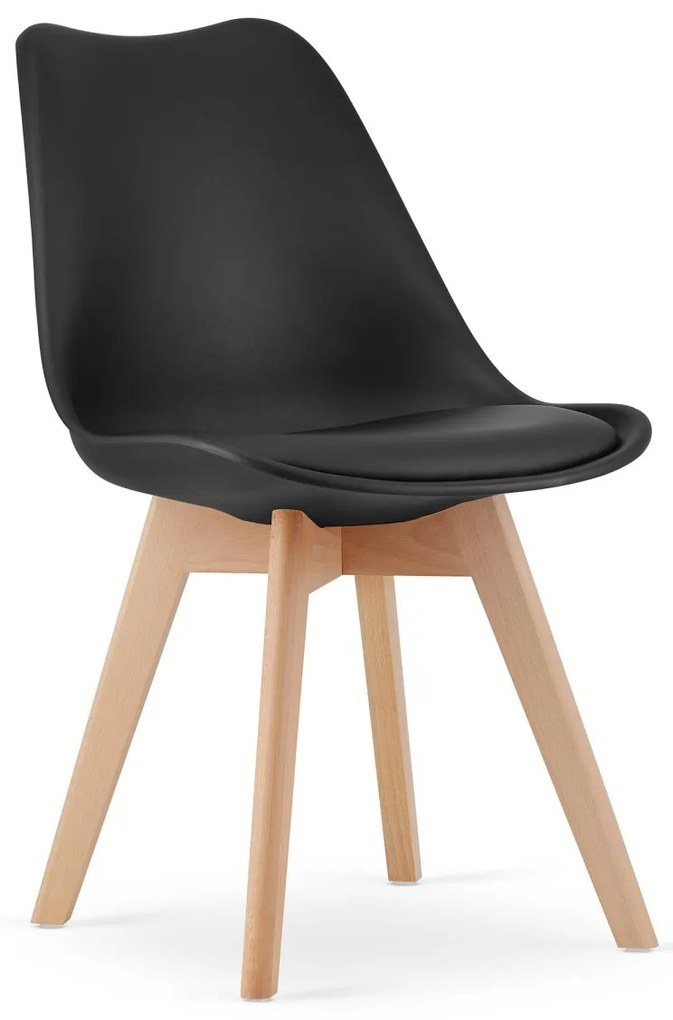 Set de masă negru 1 + 4, masa MADO ARTISAN 80x80 + scaune BALI MARK negre