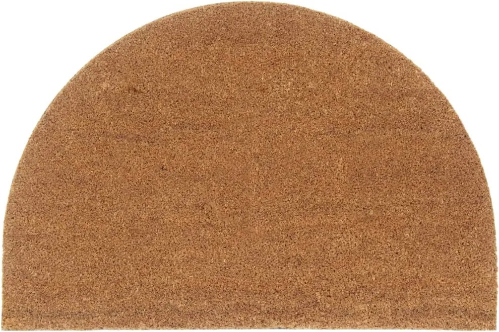 vidaXL Covoraș de ușă natural semirotund, 60x90 cm, fibre de cocos