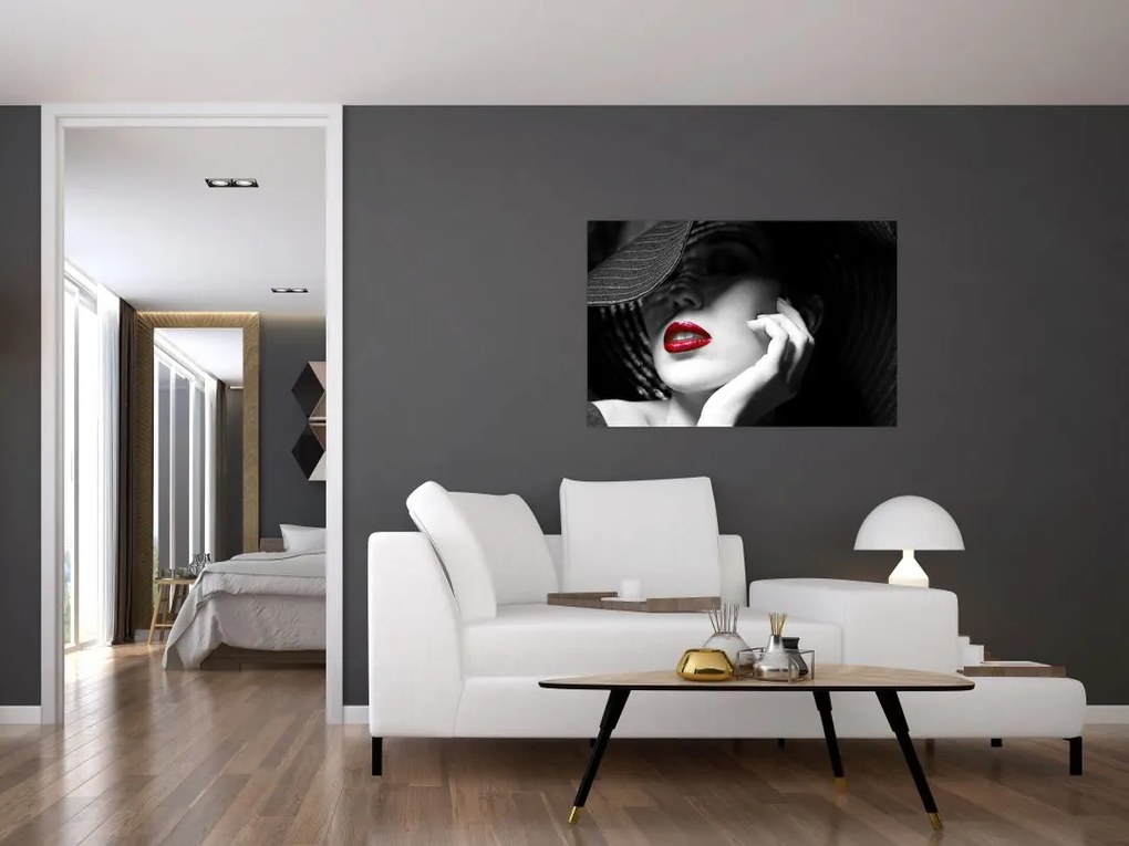 Tablou - Femeie cu pălărie (90x60 cm)