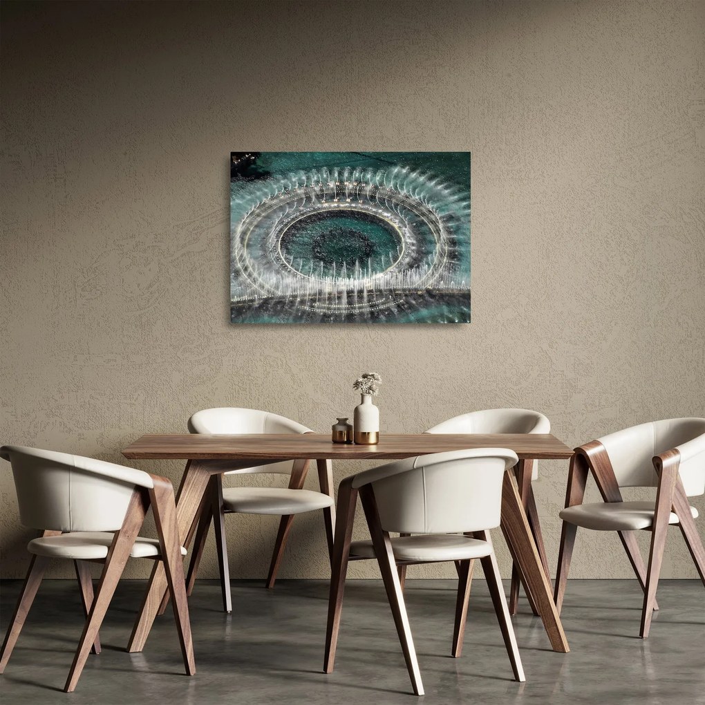 Tablou pe sticlă cu fântănă arteziană (70x50 cm)