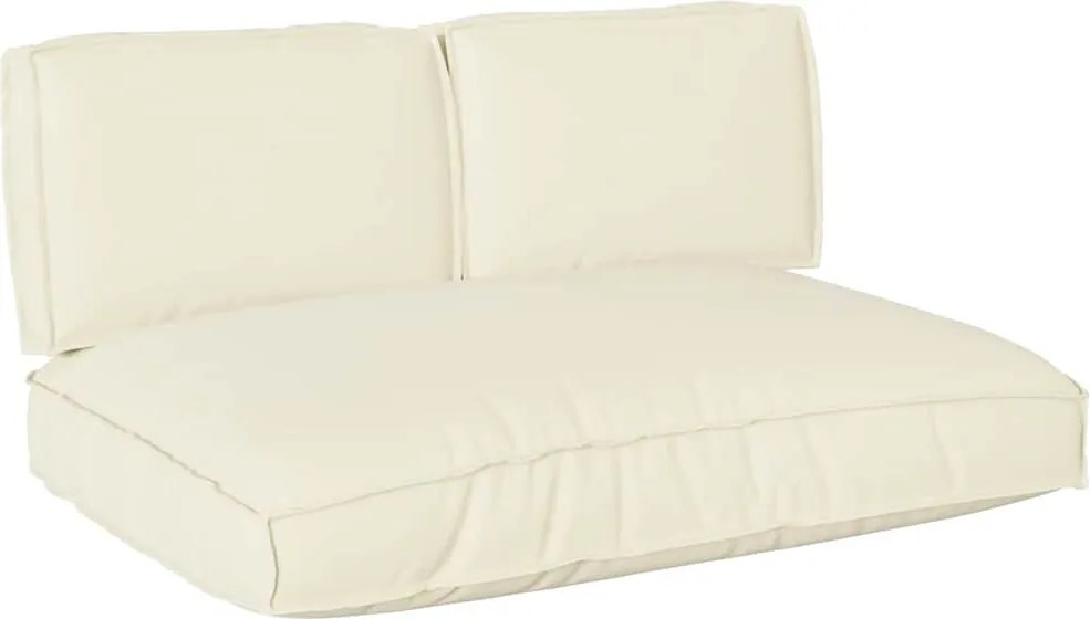 vidaXL Set de perne 3 pcs Crem Material Oxford