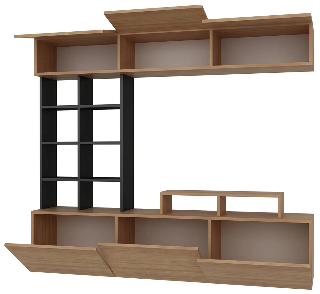 Comodă TV Sasa - Teak, Black