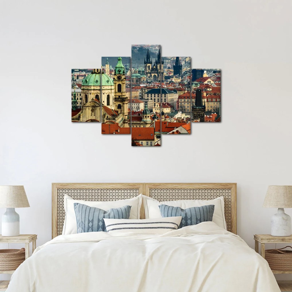 Tablou - Panorama din Praga (150x105 cm)