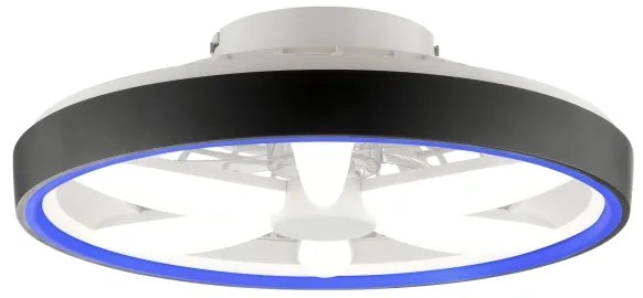 Ventilator LED RGBW de tavan cu lumină Brilliant GAIANO LED/48W/230V negru + telecomandă