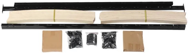 Kit somiera demontabila, 2 randuri, 1400 | 1600 x 2000 mm, lamele lemn stratificat, negru (Dimensiuni: 1400x2000 mm)