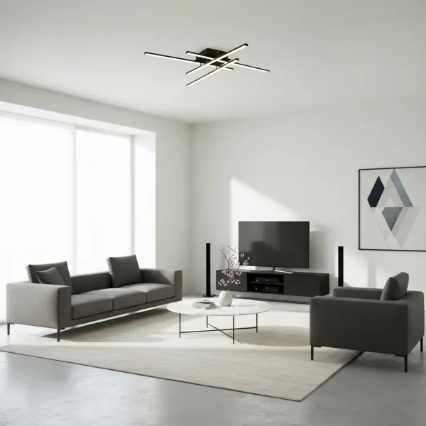 Brilagi - Plafonieră LED STRIPES LED/37W/230V neagră