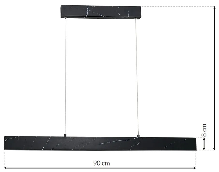 Lustra LED suspendata design modern PIERCE negru