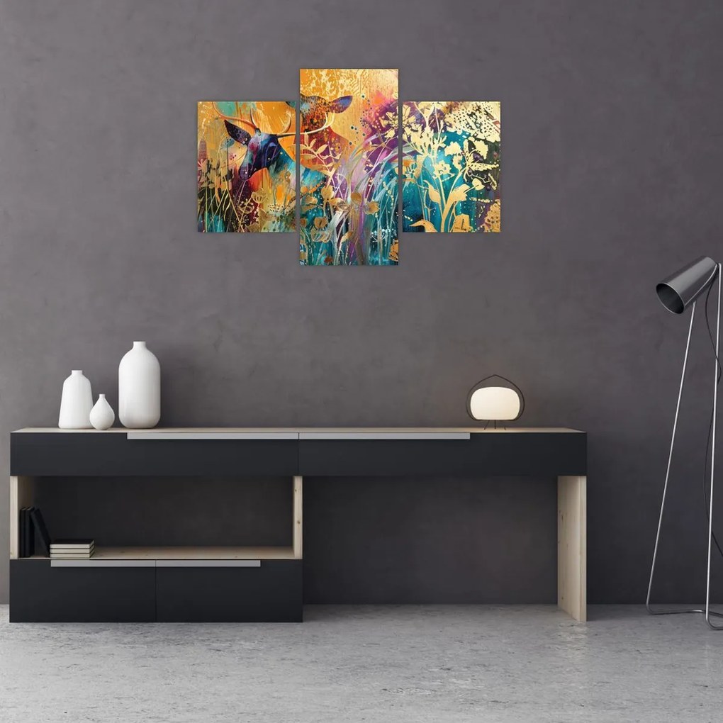 Tablou - Pictura abstractă a naturii (90x60 cm)