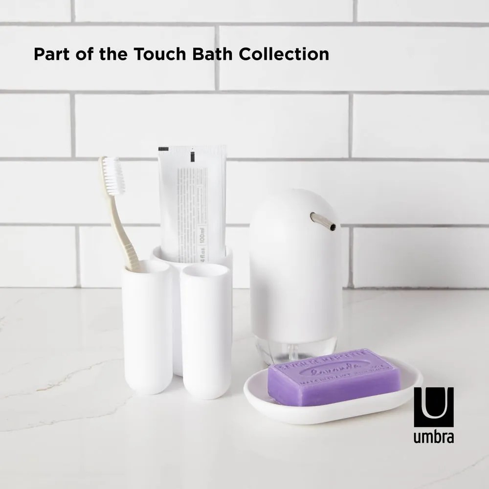 Săpunieră albă din plastic Touch – Umbra