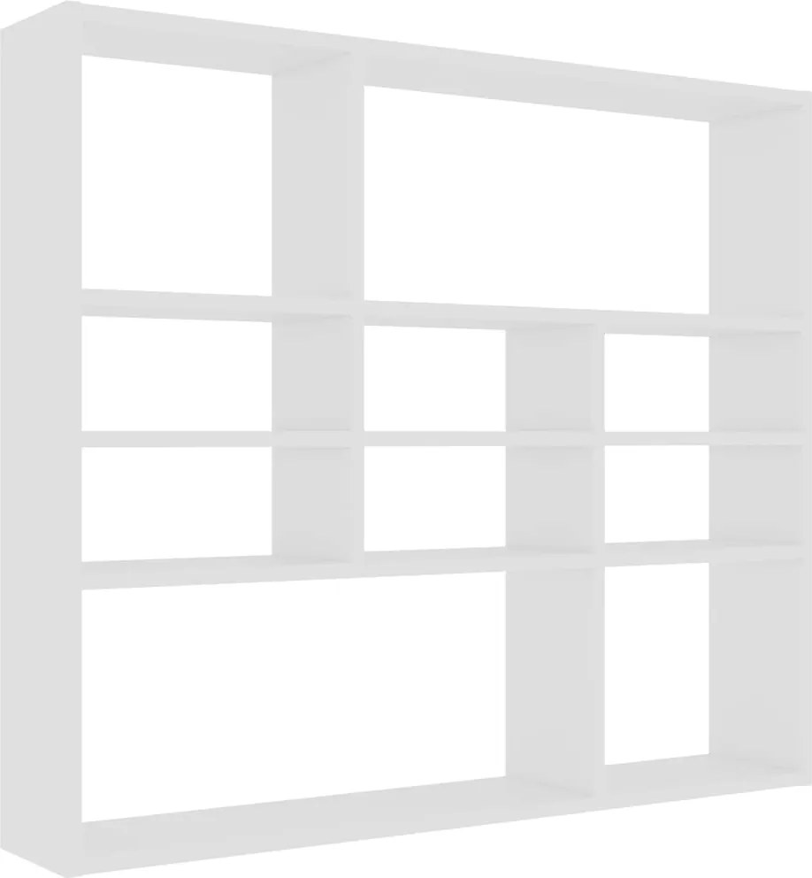 vidaXL Raft de perete, alb, 90x16x78 cm, lemn prelucrat