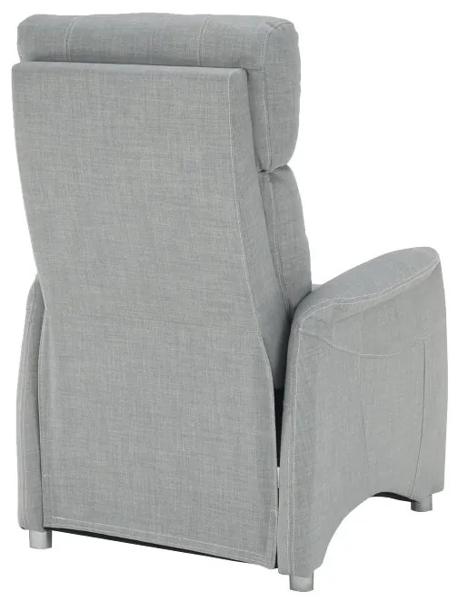 Fotoliu reglabil, material textil gri, FOREST