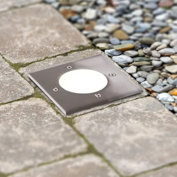 Corp de iluminat LED pentru căi de acces MIVO LED/3W/230V 12x12 cm IP67 crom mat