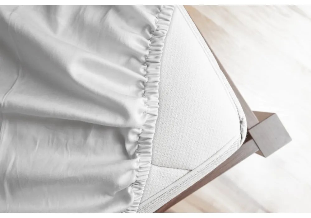 Cearceaf alb din flanelă cu elastic 140x200 cm – Good Morning