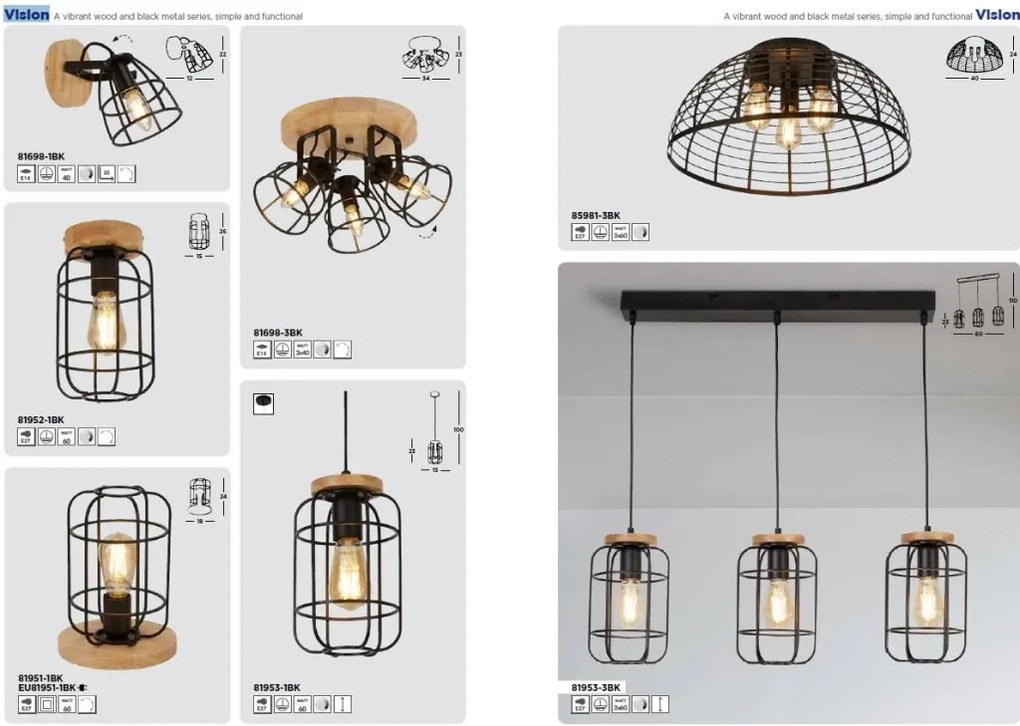 Aplica de perete design geometric Vision Cage