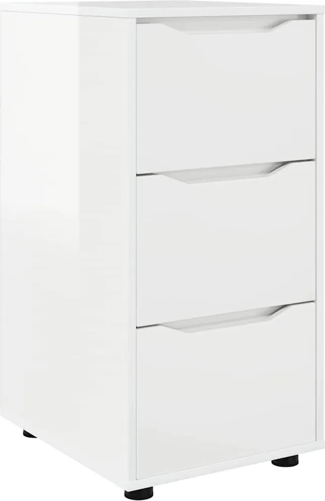 vidaXL Dulap de depozitare Alb lucios 40 x 48 x 81 cm Lemn compozit