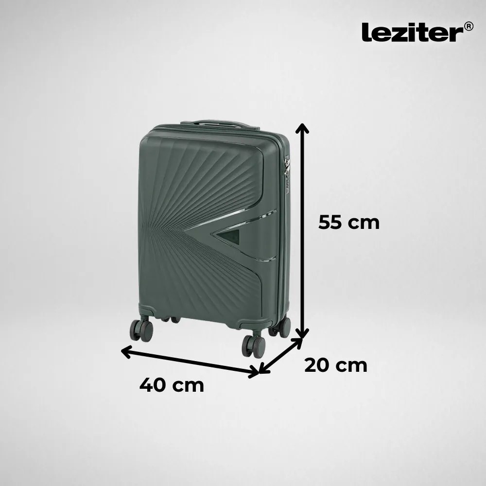 TraveLux Endure valiză de cabină cu hard top 55x40x20 cm verde închis