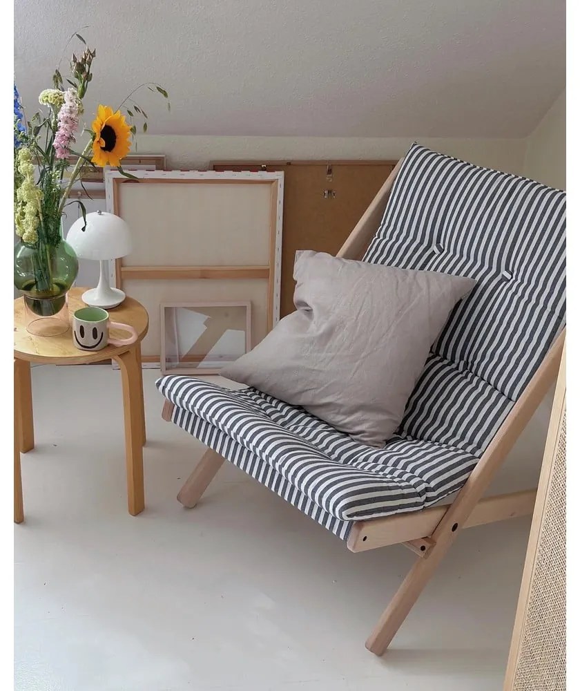 Fotoliu pliabil Karup Design Boogie Raw/Beach Blue