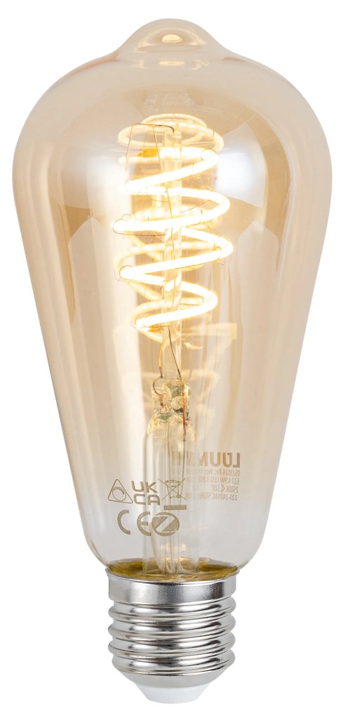 Bec inteligent E27 cu LED, reglabil, ST64, chihlimbar, 4,9 W, 320 lm, 2500 K, Zigbee