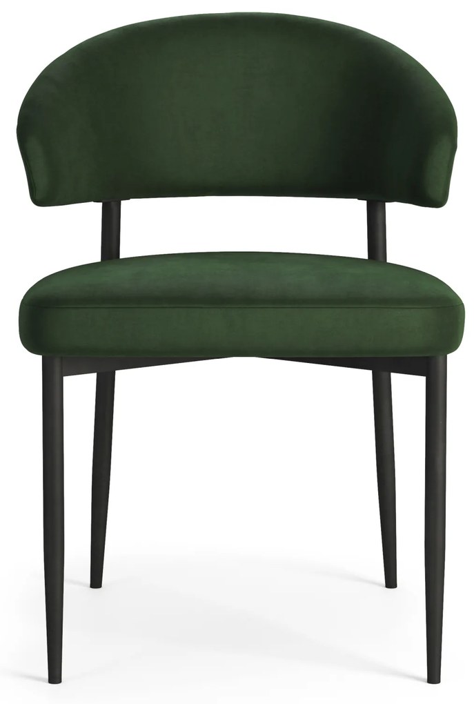 MAZZONI EXPORT IRIS Verde Pădure (material Victoria 68AC) - SCAUN MODERN TAPIȚAT PENTRU SALON/SUFRAGERIE LOFT
