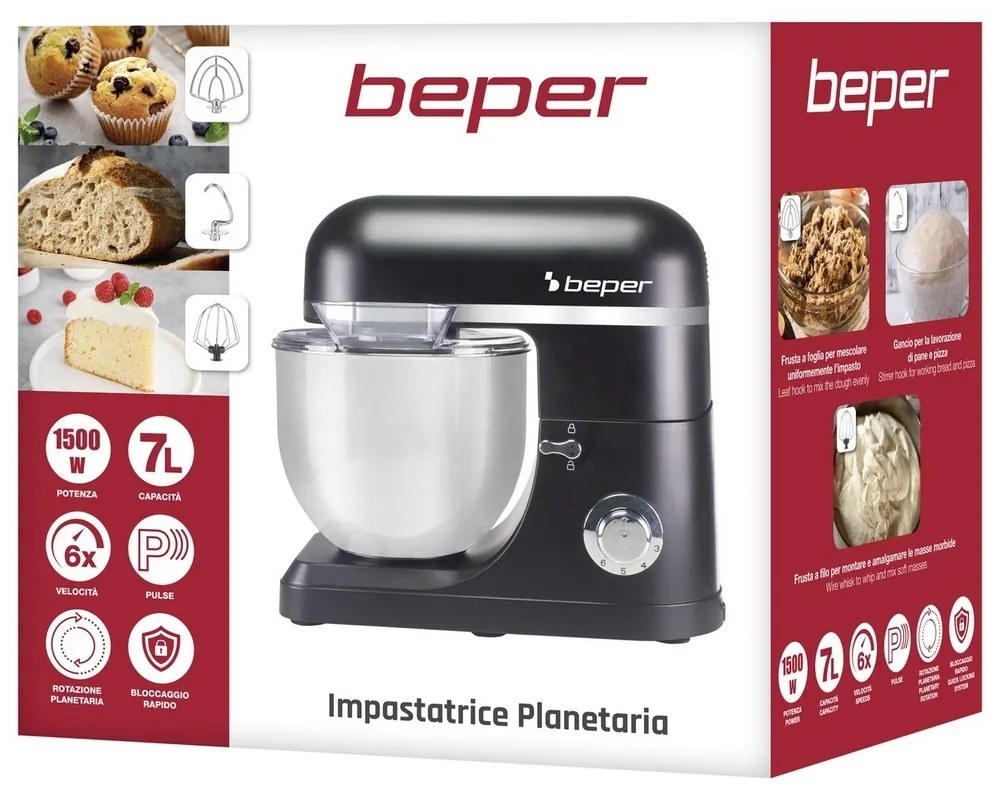 Beper P102SBA550 robot de bucătărie, negru