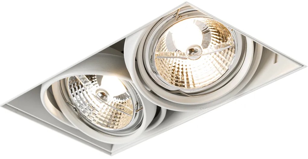 Spot integrat alb GU10 AR70 Trimless cu 2 lumini - Oneon