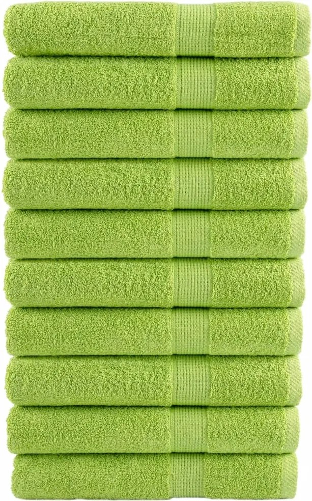 vidaXL Prosoape de saună premium SOLUND 10 buc. verde 80x200 cm 600gsm