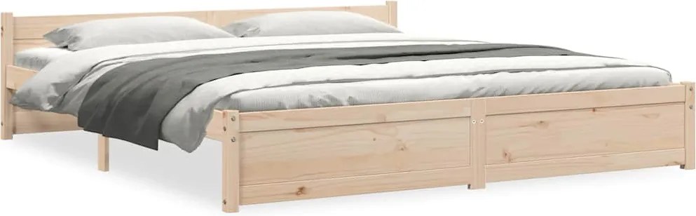 vidaXL Cadru de pat fără saltea, 200x200 cm, lemn masiv