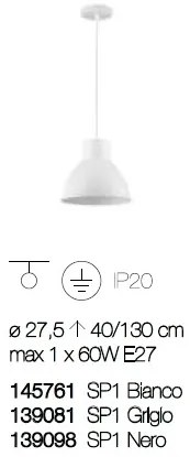 Pendul design modern minimalist METRO SP1 negru 139098