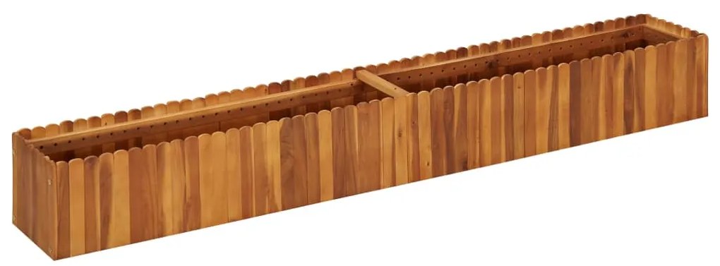 vidaXL Strat înălțat de grădină, 200x30x25 cm, lemn masiv de acacia