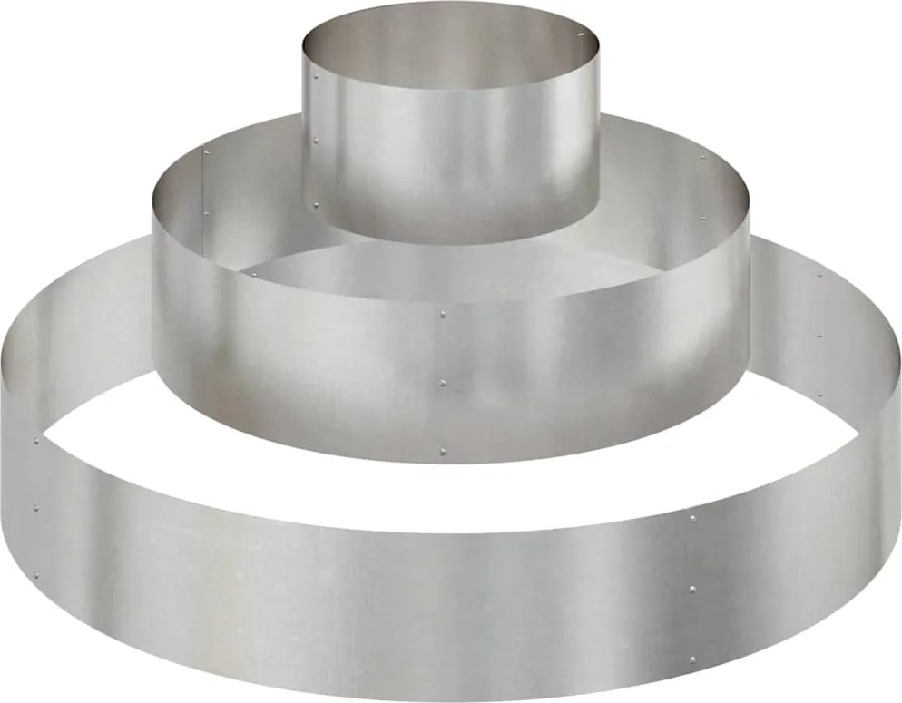 vidaXL Vază pentru Grădină Argintiu 120 x 120 x 20 cm Oţel inoxidabil