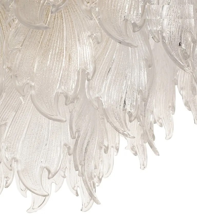 Lustra suspendata metal auriu si sticla SCARLETT 80