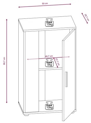 Mobilier pentru living BRICK maro/negru