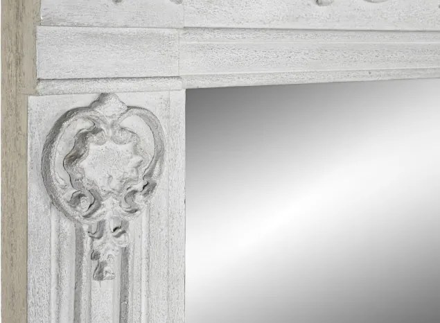 Oglindă decorativă din lemn de mango și MDF, 133×8,5×167 cm, „Grey"