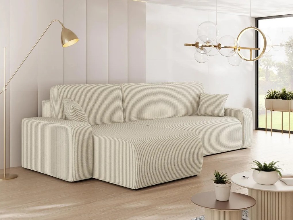 Colțar Euston L S (crem) (cu sp. depozitare). Promo -17%. 1105037