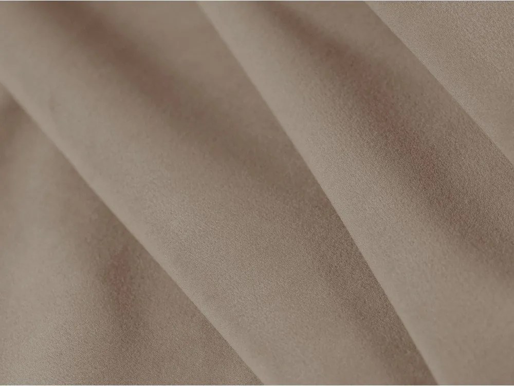 Pat matrimonial maro deschis tapițat cu spațiu de depozitare cu somieră 160x200 cm Solange – Micadoni