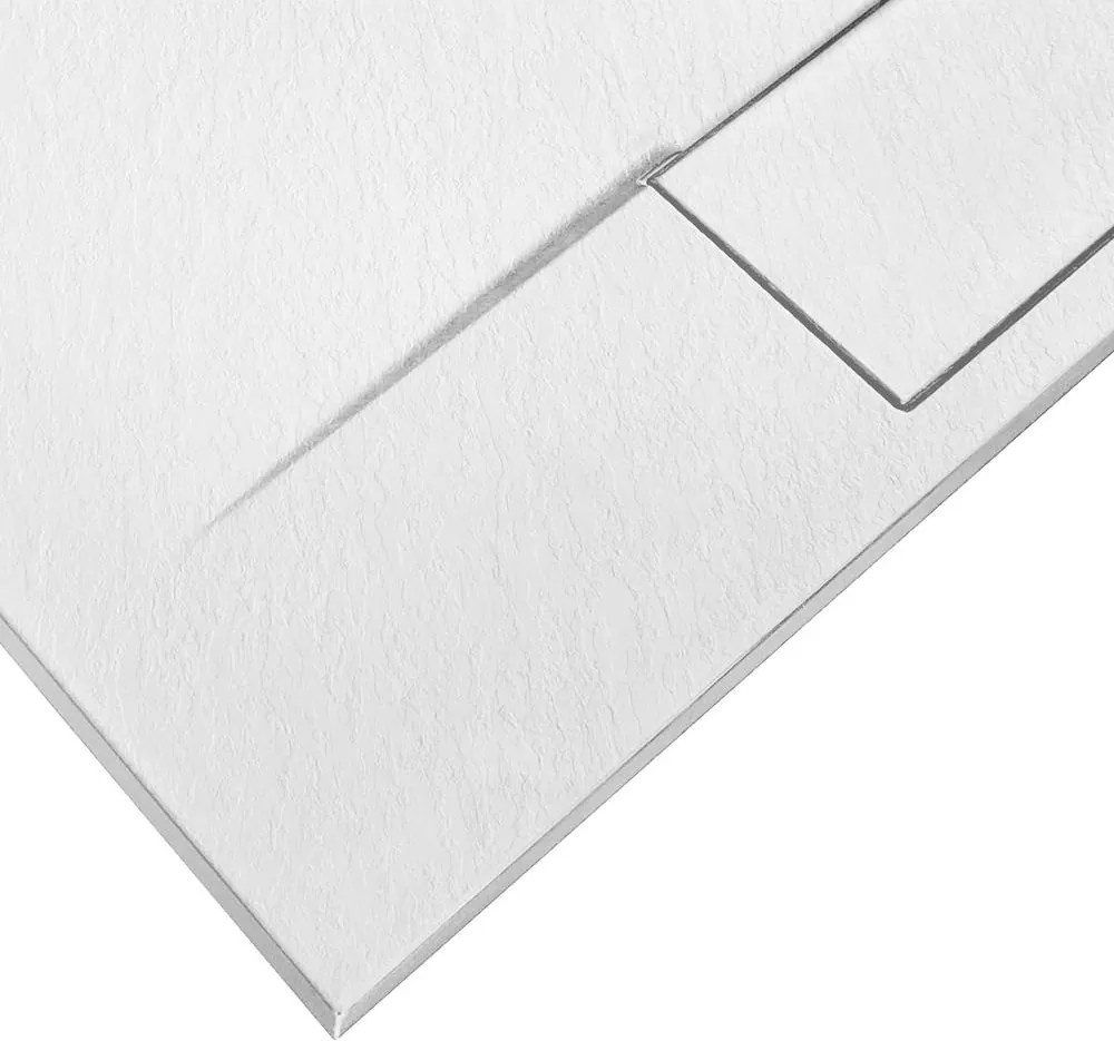 Cadita de dus Bazalt Long 90x120 cm alb