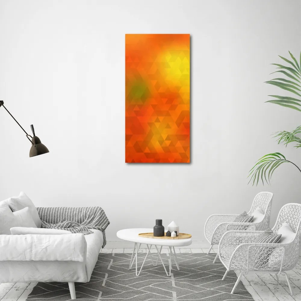 Tablou sticlă triunghiuri abstractizare