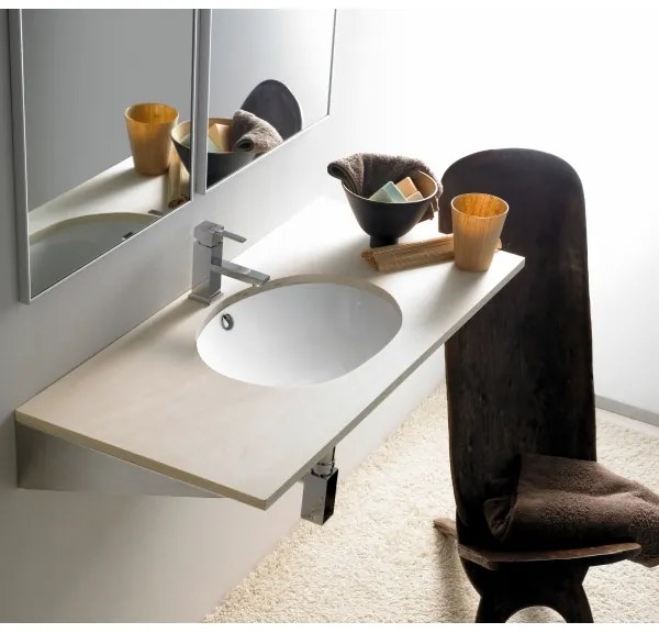 Bathco 0053 - Lavoar încastrat ANCONA 55 x 41 cm, porțelan, alb