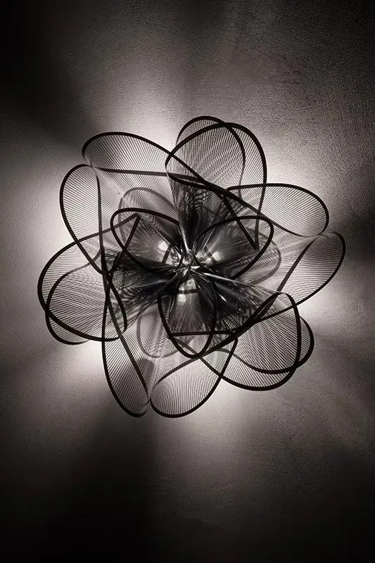Aplica de perete sau tavan LED realizata manual La Belle Étoile Black