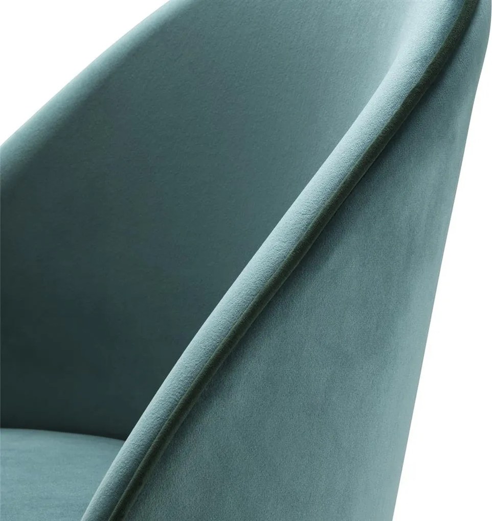 Set de 2 scaune elegante design LUX Cooper, catifea turcoaz 113123 HZ