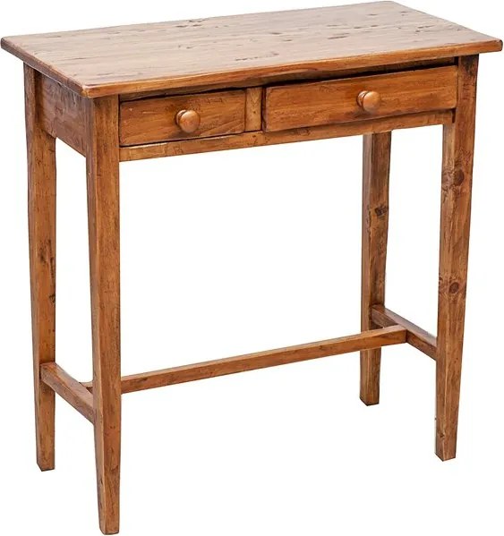 Masa consola, L73 36 H75 cm, nuc antichizat, lemn masiv